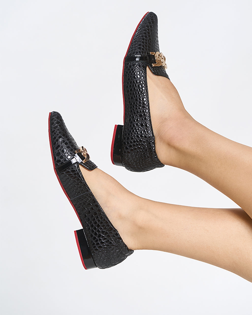 Baleta Negra con Hebilla