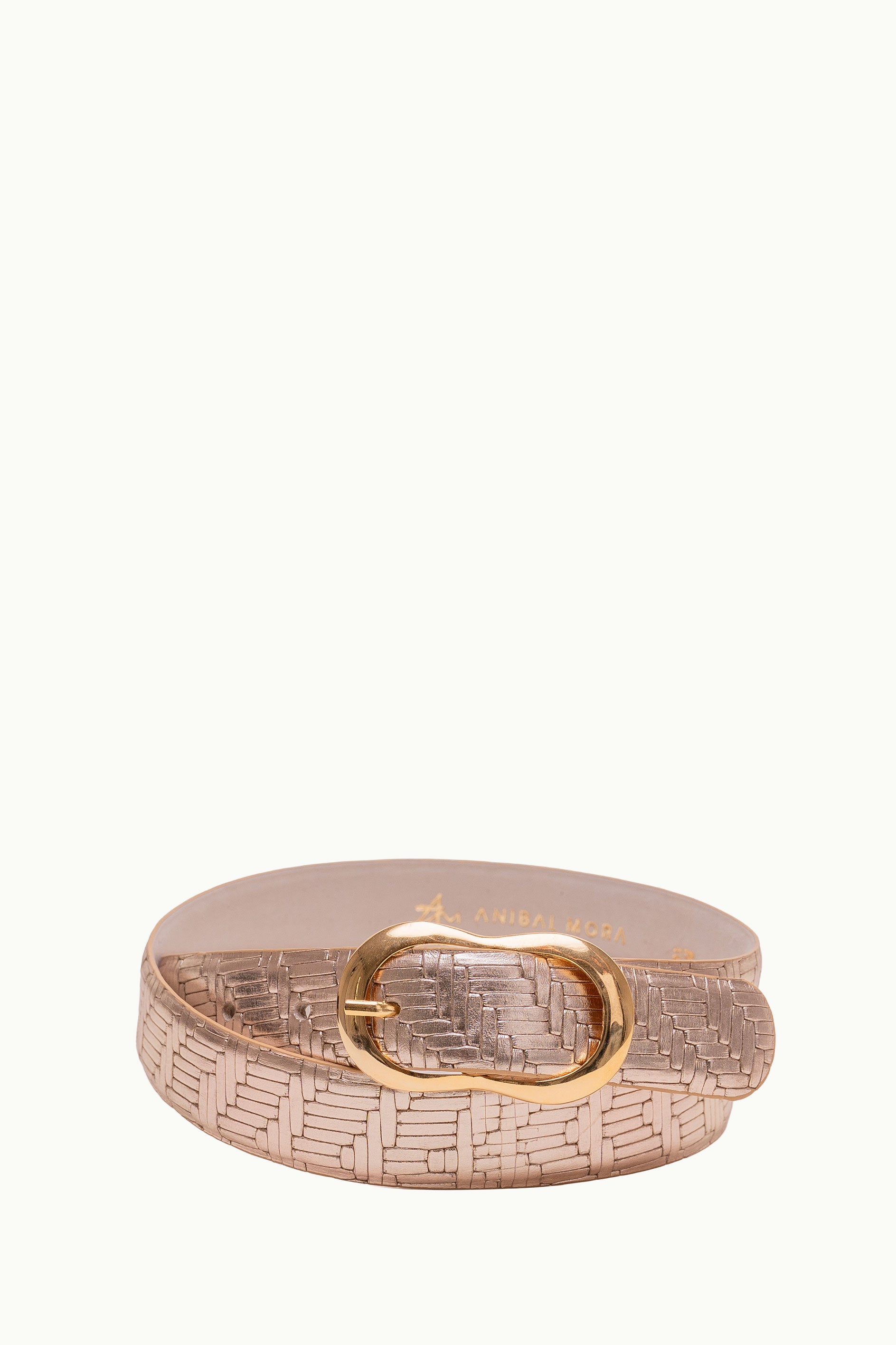 Cinturón Trama Dorada