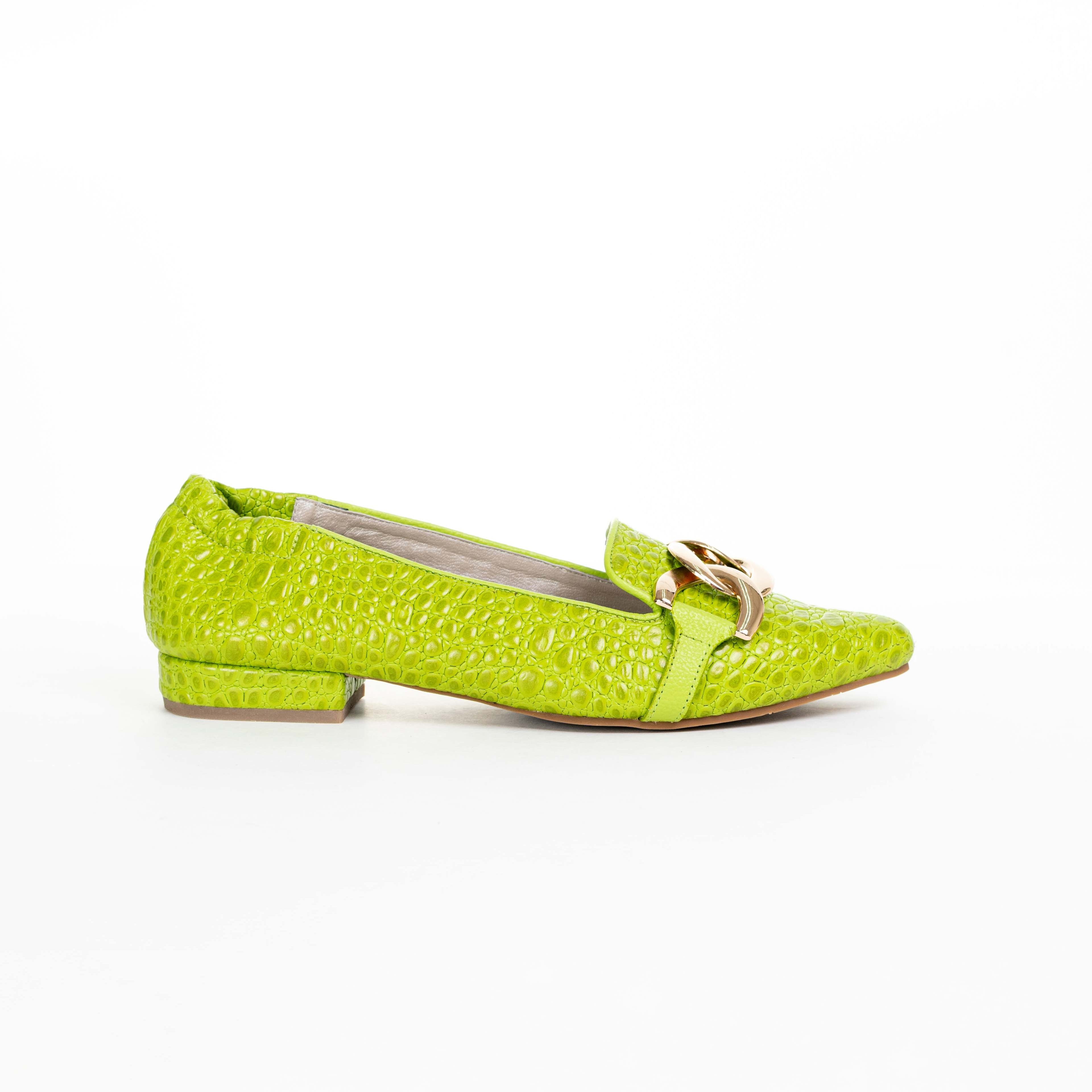 Baleta Verde Pistacho con Hebilla