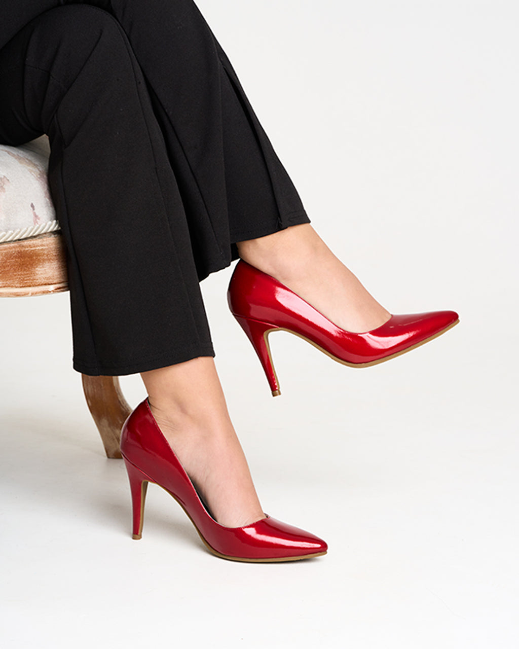 Stilettos en cuero charol