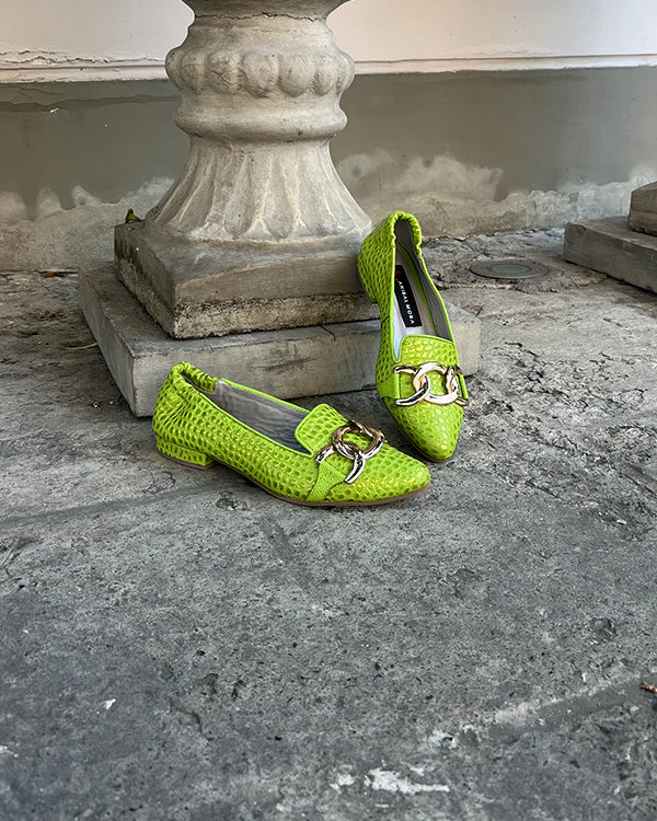 Baleta Verde Pistacho con Hebilla